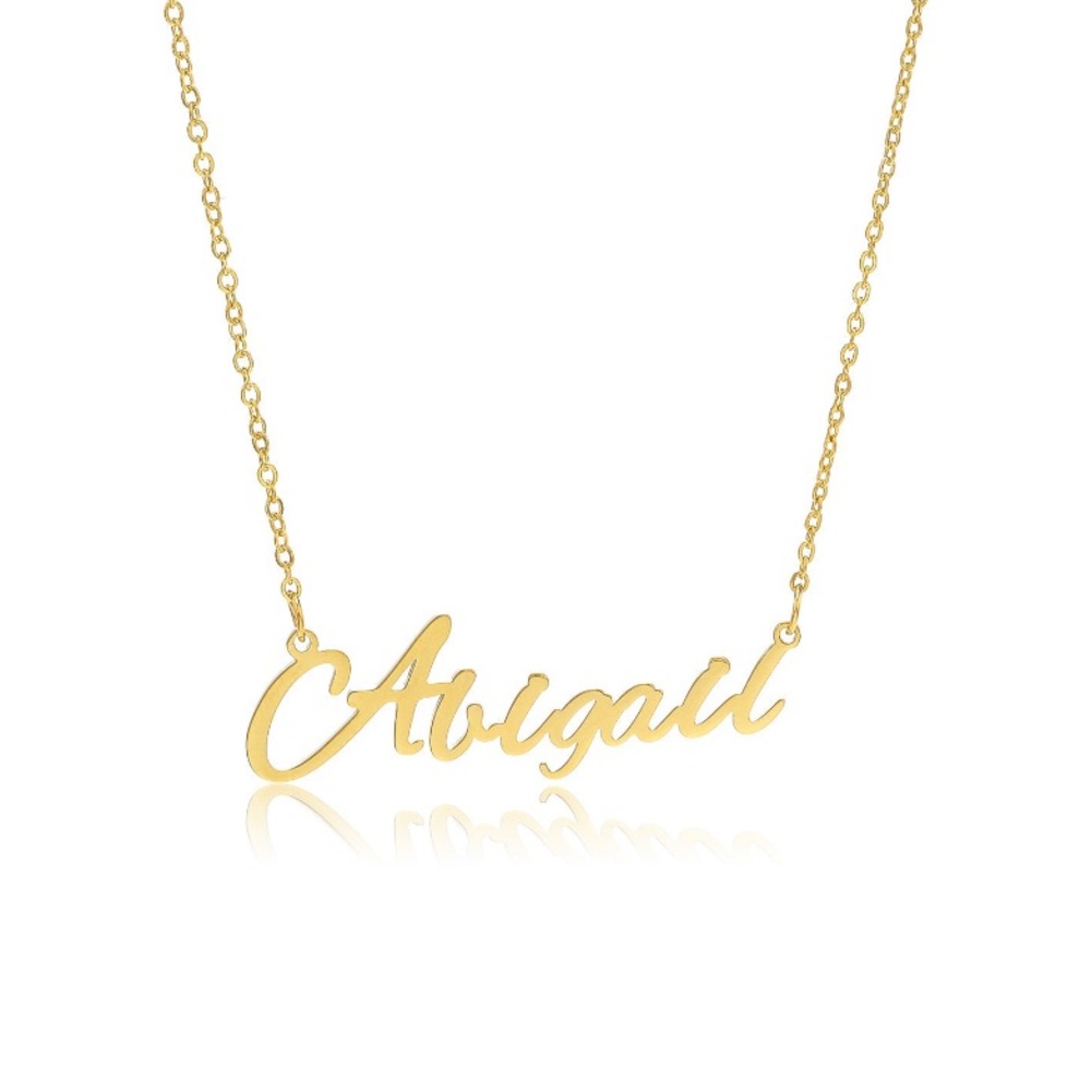 Women’s Gold Necklace Name ABIGAIL